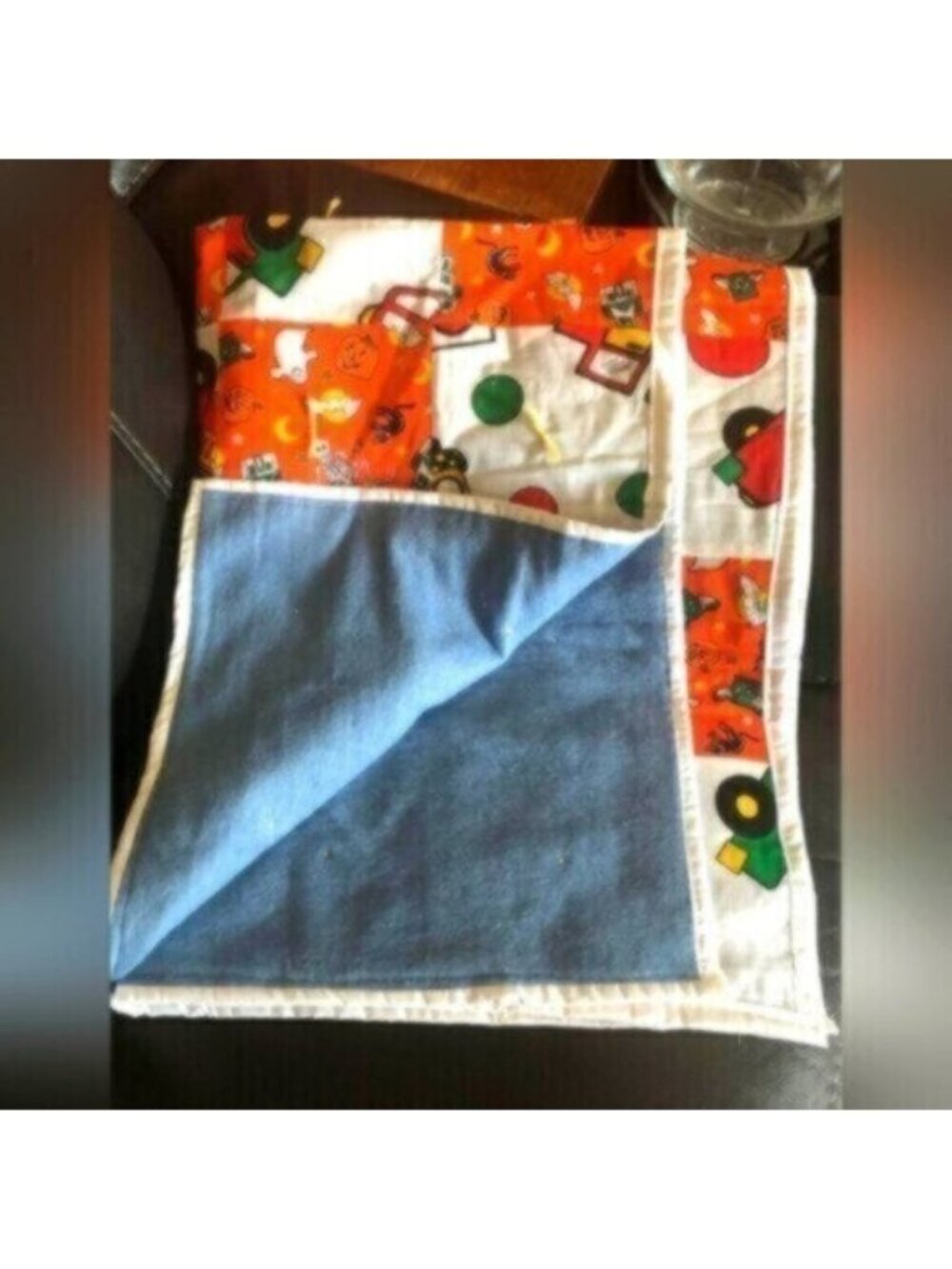 Halloween Patchwork Blanket Truck Theme NEW